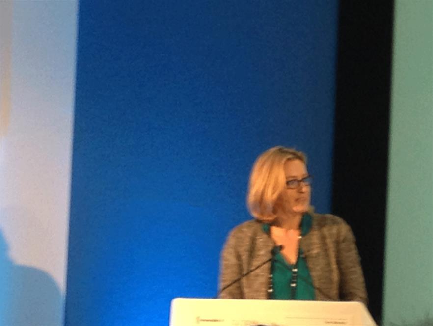 Energy minister Amber Rudd speaks to delegates at the Global Offshore Conference