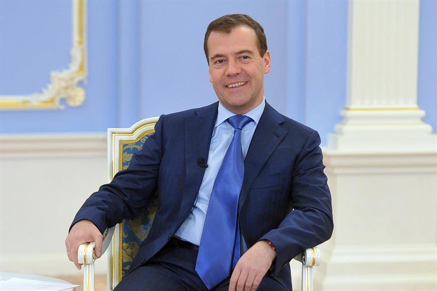 Russia's prime minister Dmitry Medvedev (pic: Government of Russia)