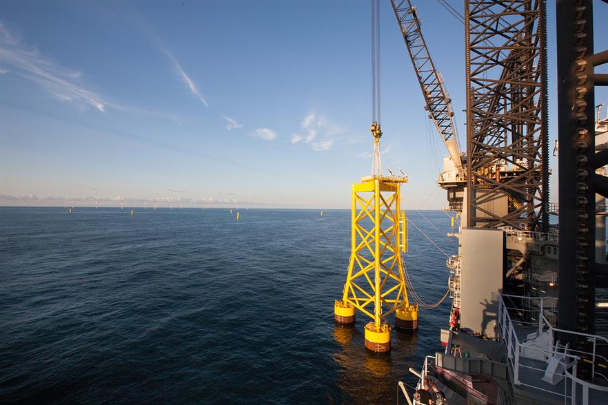 A prototype of the SPT suction bucket foundation was installed at Borkum Riffgrund 1