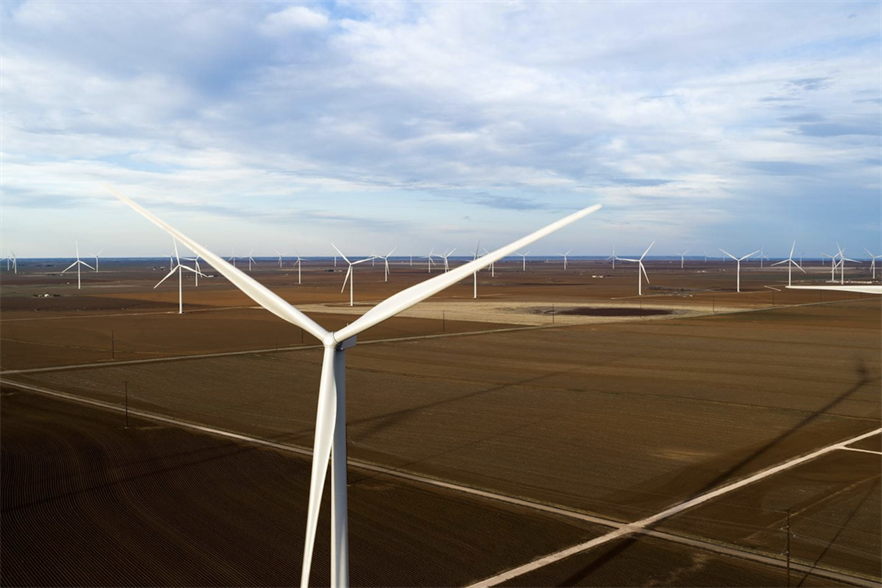 Ørsted’s onshore operational and under-construction portfolio has now reached 4GW, and includes the Sage Draw wind farm in Texas (above)