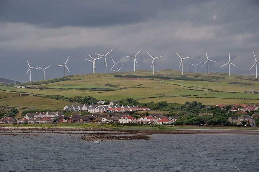 Much of the UK's wind capacity is in Scotland