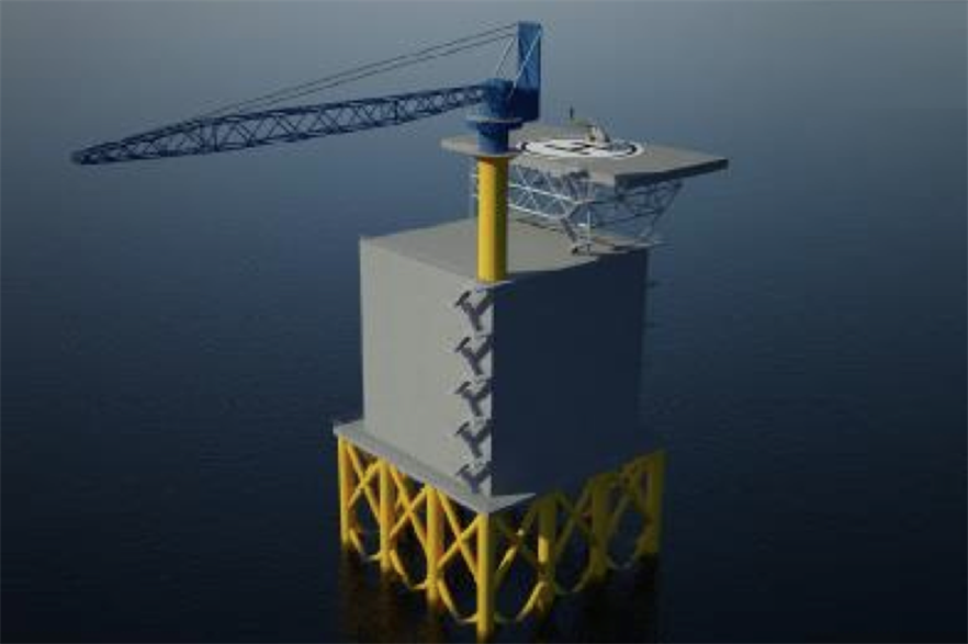 Example of an offshore accommodation platform (Picture credit: RWE npower)