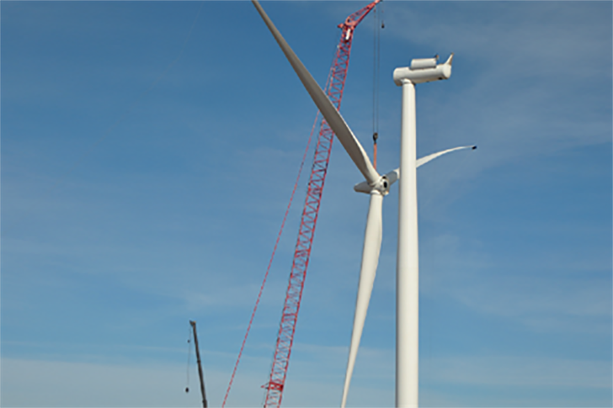 Siemens 2.3MW turbines are installed on the projects