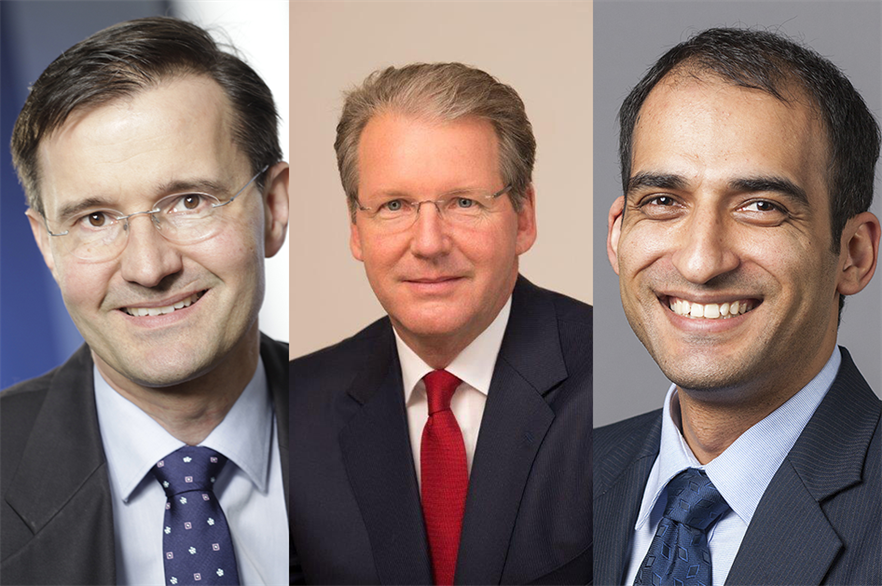 New COO Christoph Seyfarth (left) joins CEO Jurgen Geissinger (centre) and CFO Manav Sharma (right) at Senvion