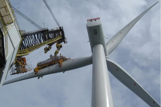 The first 6MW Siemens turbine has been installed at the Galloper project