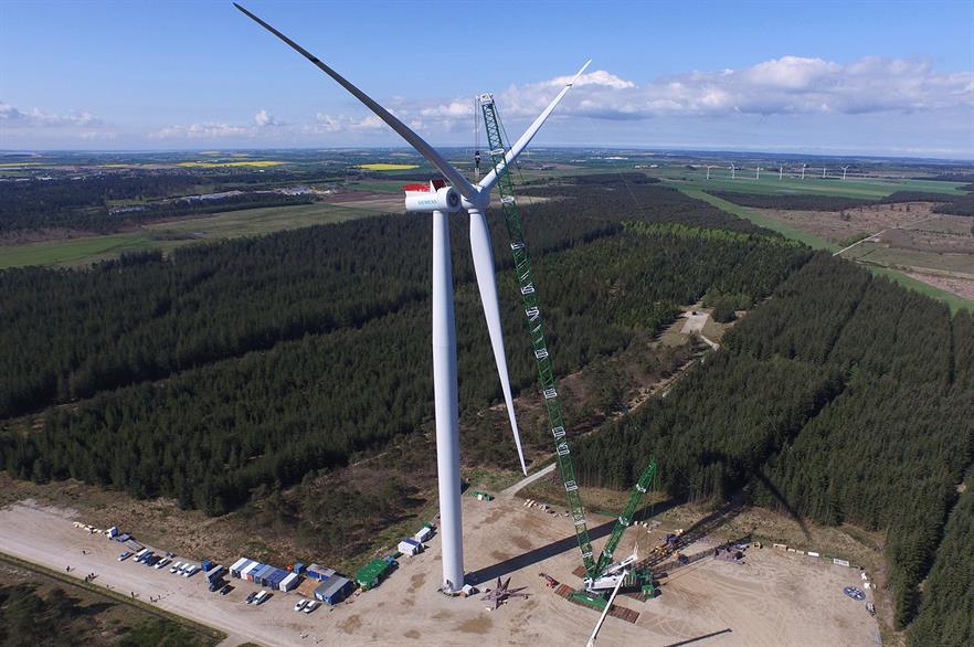 The SWT-7.0-154 prototype offshore turbine installed at Osterild, Denmark