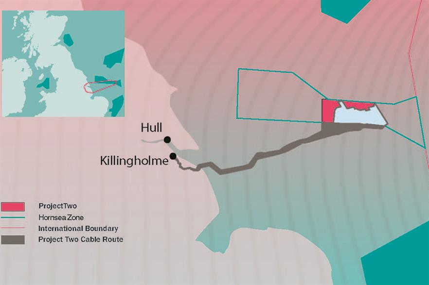 Hornsea 2 marked out within the Hornsea zone