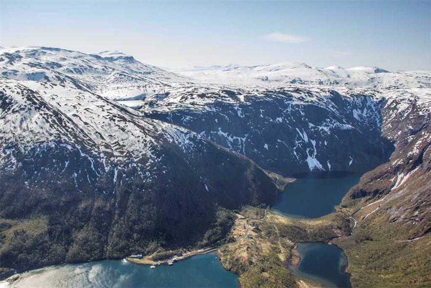 The Sørfjord site in the municipality of Tysfjord is only accessible by boat or helicopter