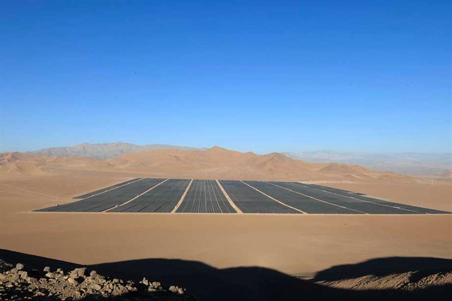 Hot competition… Chile’s Atacama Desert, with 300 days of sunshine a year, is making the country very attractive to the solar industry (pic: SunEdison)