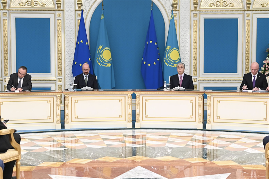 Svevind and the Kazakh government signed the agreement alongside Kazakhstan president Kassym-Jomart Tokayev and European Council president Charles Michel
