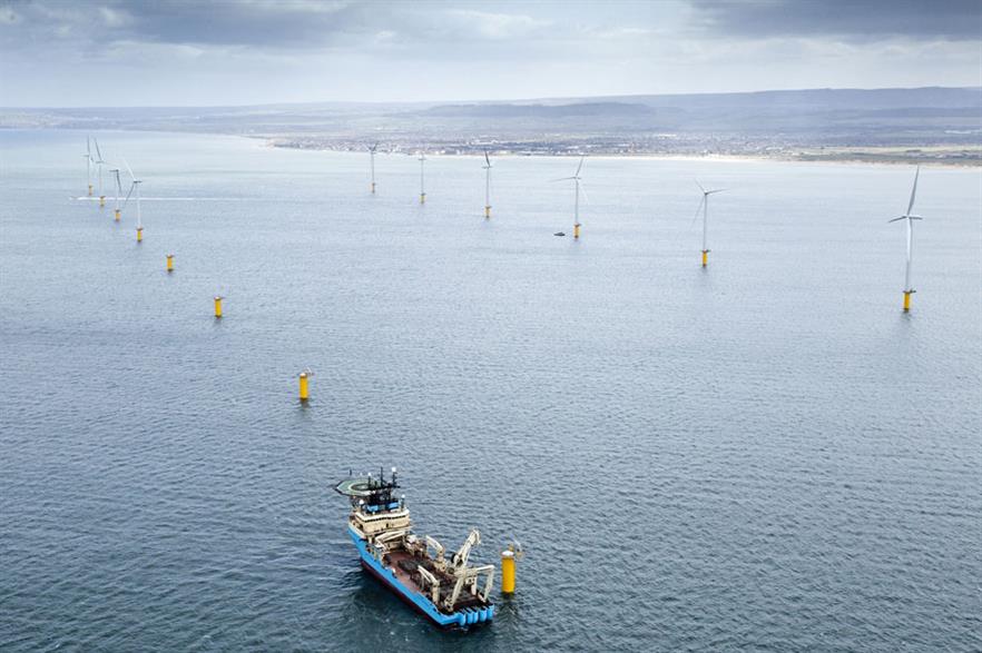 Setting sail…The 62MW Teesside wind farm in the UK is EDF EN's first fully owned offshore project