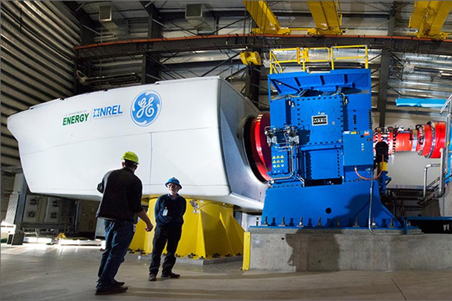 A GE turbine is put through its paces at the NREL test centre