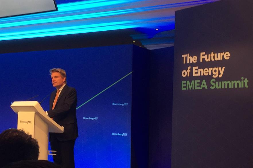 Thomas Bareiß spoke at Bloombergy New Energy Finance's Future of Energy summit in London