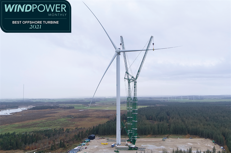 Siemens Gamesa’s SG 14-222 DD prototype was installed in October at a site in Denmark 