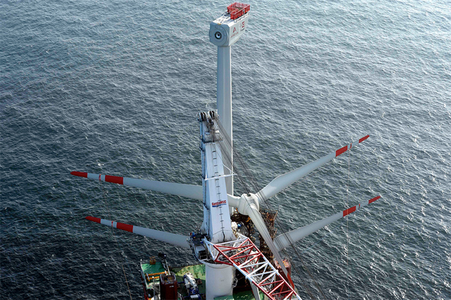 Turbine installation at Borkum West II was completed in August