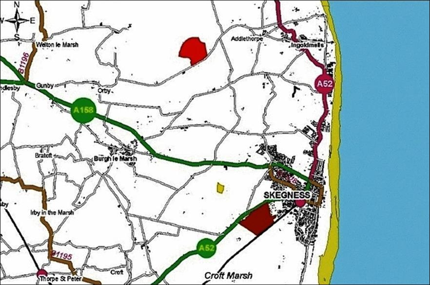 Triton Knoll's cables will make landfall at Anderby Creek, north of Skegness