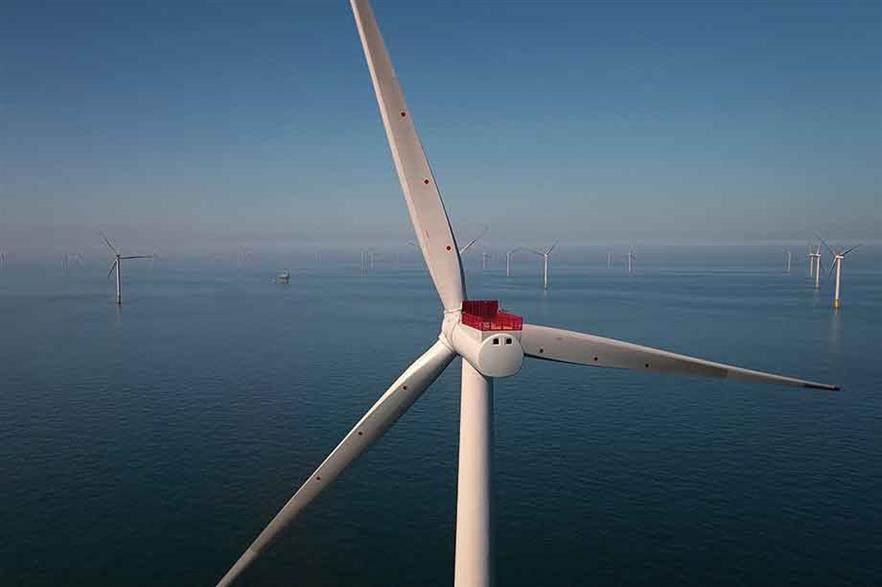 Top of the pile… Ørsted’s 5GW of operating offshore capacity includes 573MW Race Bank project in the UK