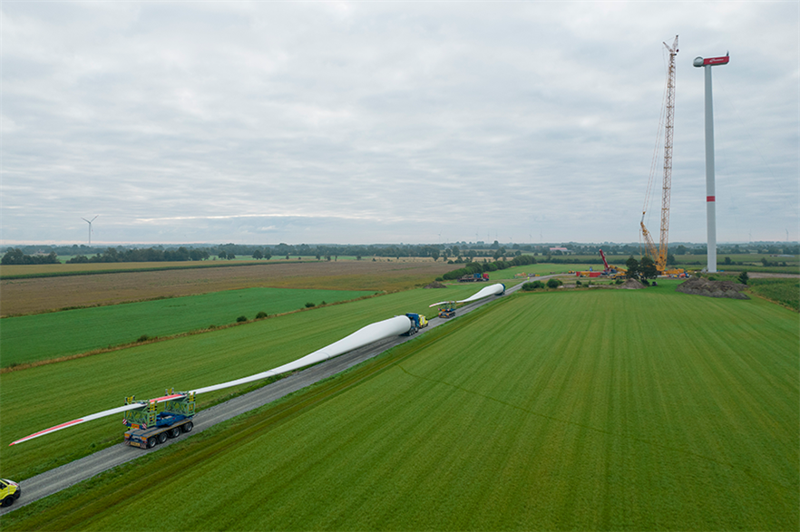 Nordex installed the N163/5.X prototype in August 2021 at a site in Germany (pic credit: Ulrich Mertens/Nordex)