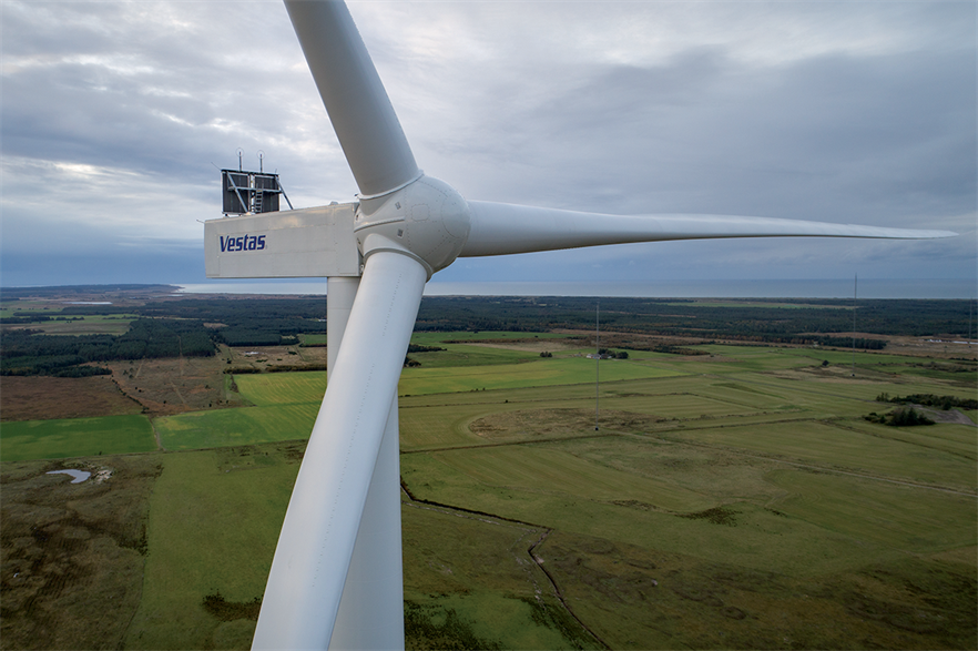 Tower installation for the Vestas EnVentus V162-6.0MW (above). Both this and the V162-6.2MW are uprated models of the 5.6MW EnVentus launched in 2019