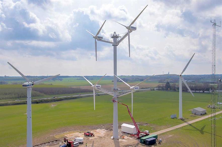 Vestas multi-rotor… Features four pitch-controlled variable-speed 225kW turbines