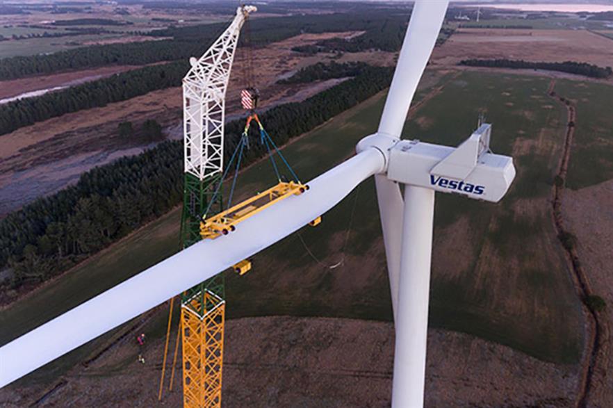 Delivery and commissioning of the four V136-4.2 turbines is expected in the fourth quarter of 2019