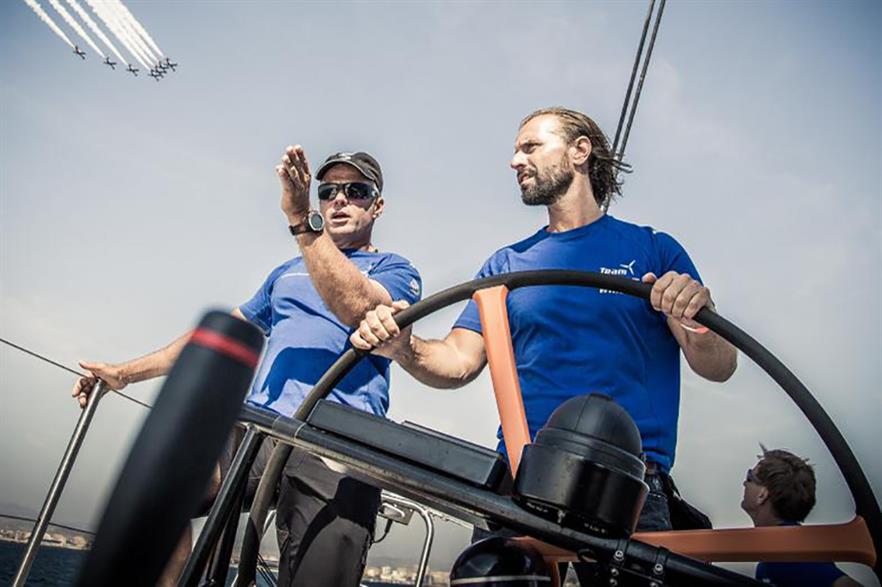 Albaek, right, on the Team Vestas Wind boat, was with Vestas since 2009