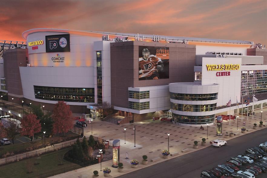 The Wells Fargo Center in Philadelphia hosts NHL and NBA games