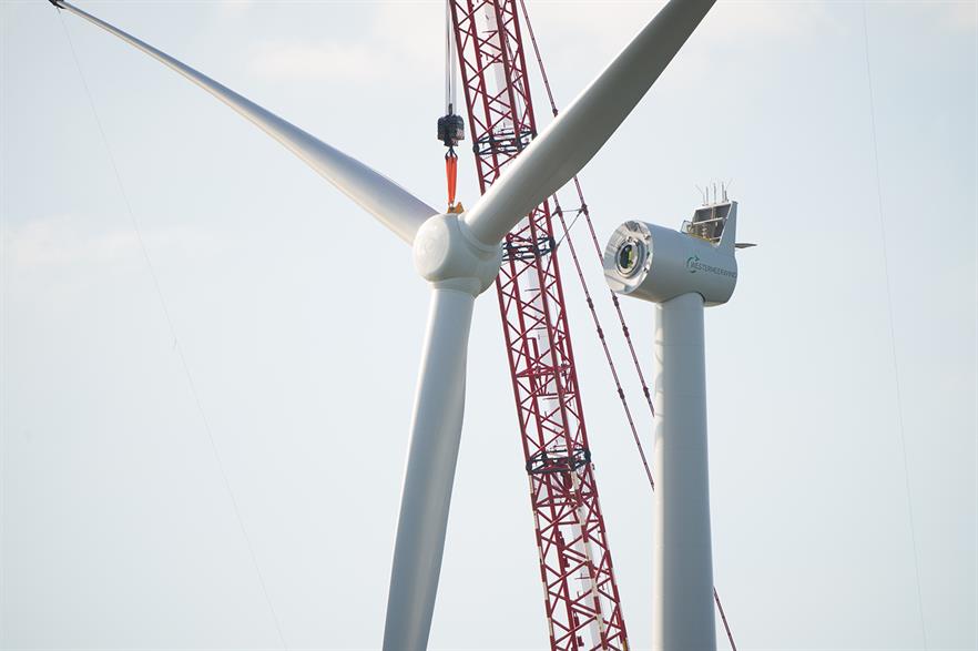 Turbine installation has been completed at Westermeerwind