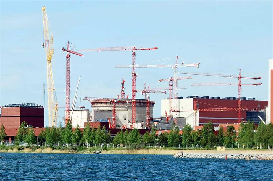 Olkiluoto 3… Construction at Finnish EPR nuclear plant started in 2005 and was scheduled to go online in 2009, but has been delayed until 2018