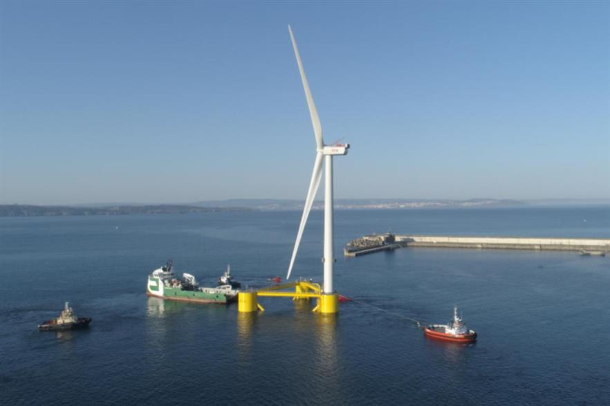 The third and final turbine sets sail for Principle Power's WindFloat Atlantic project off Portugal