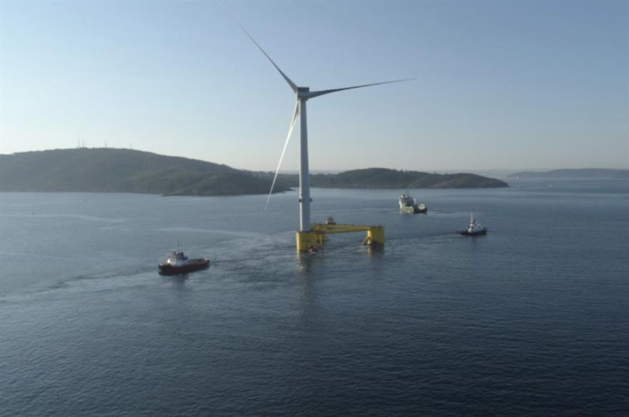 One project already planned for the Celtic Sea, Erebus, will feature turbines installed on Principle Power’s WindFloat foundations (above)
