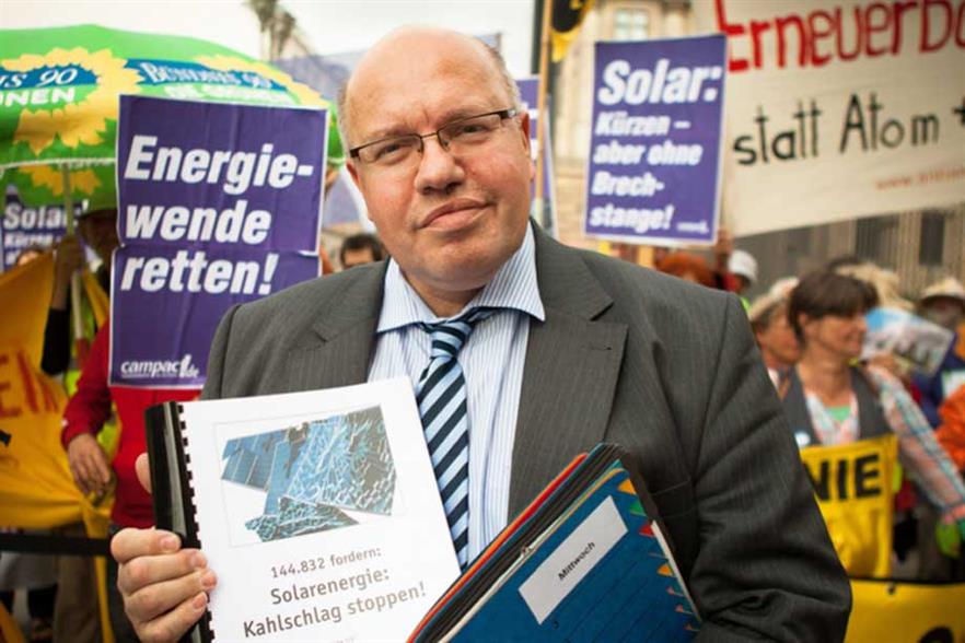 Peter Altmaier... heading to the chancellor's office (pic: Campact)