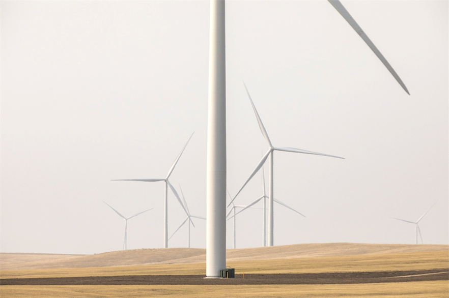 Ørsted's 103MW Willow Creek wind farm in South Dakota was one of ten new US wind farms commissioned in Q3 2020