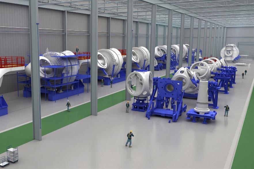 Planning ahead… Computer-generated image of Alstom turbine plant at St Nazaire