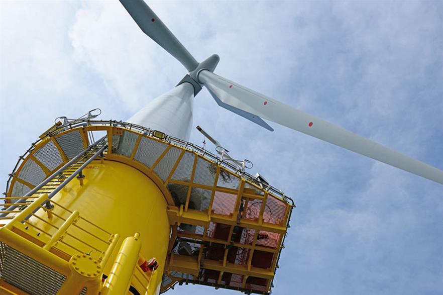 The first turbine to have generated power at the massive offshore site