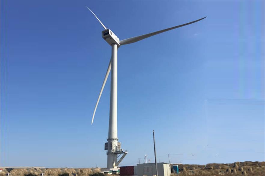 The turbine is now operating on the coast near Kashima