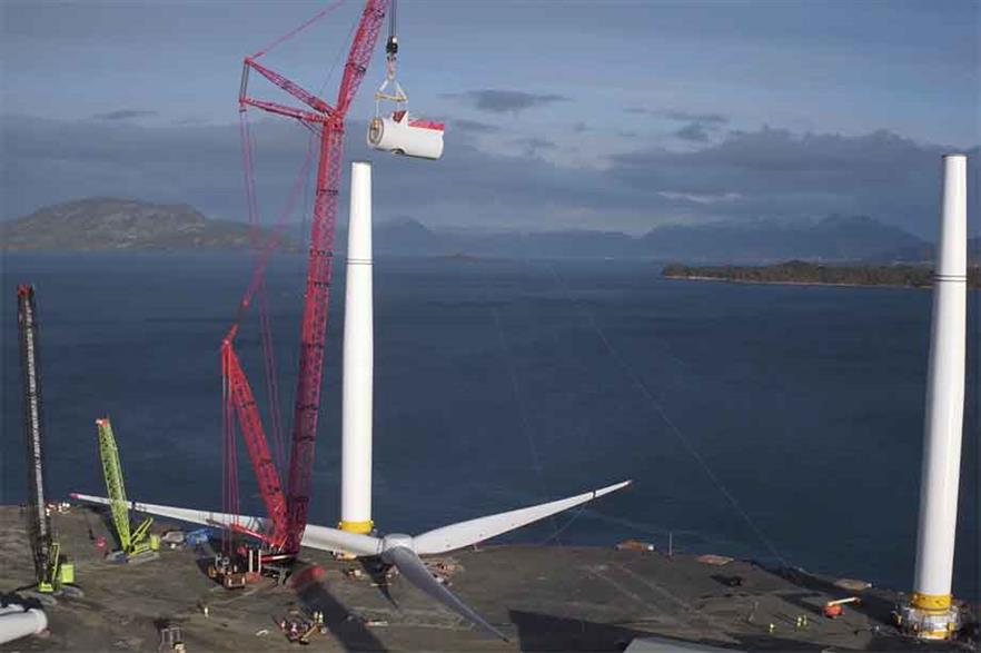 Hywind Scotland turbines are being prepared in Norway before being transported to the site for the 30MW floating project