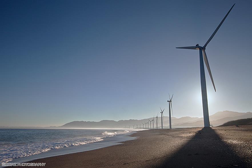 Bangui Bay is the only operating wind farm in the Philippines