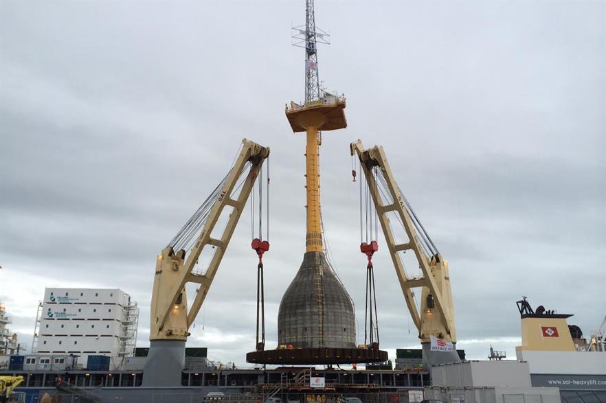 Seatower gravity-base foundation was installed at EDF-EN's 498MW Fecamp site, off the coast of France