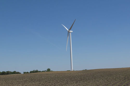 A Goldwind 2.5MW turbine at the Shady Oaks wind farm in Illinois 