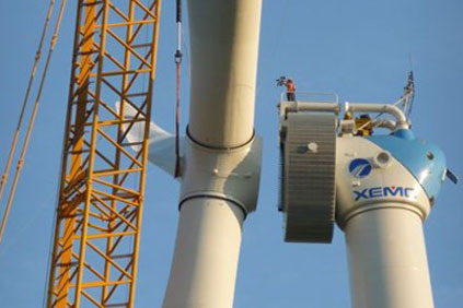 XEMC's 5MW turbine is being installed at Pinghaiwan