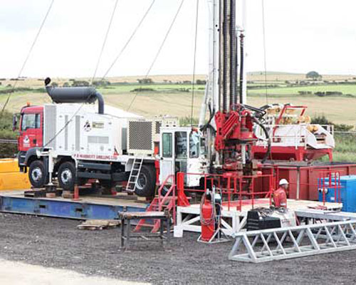 Drilling rig for temporary boreholes situated south east of Hawsker (Image credit: York Potash Project)