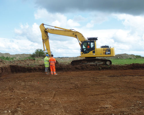 Digger on an excavation site. Credit: Archaeological Research Services