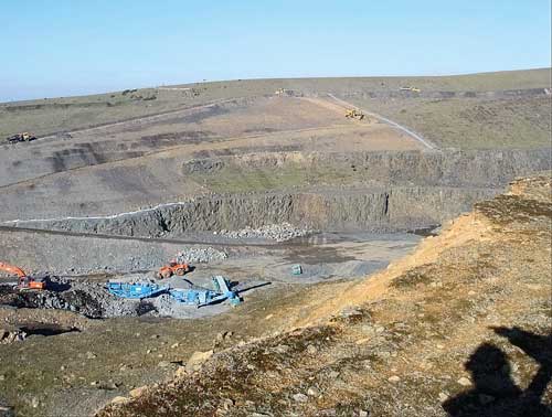 Mining waste sites: lack of a dam or structure indicate that this is a mining waste operation (Image credit: Environment Agency)