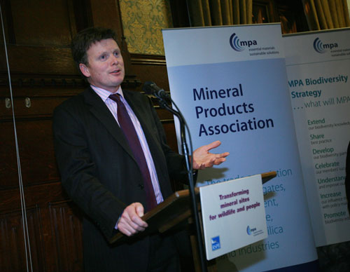 Environment minister Richard Benyon at launch of MPA Biodiversity Strategy (credit MPA)