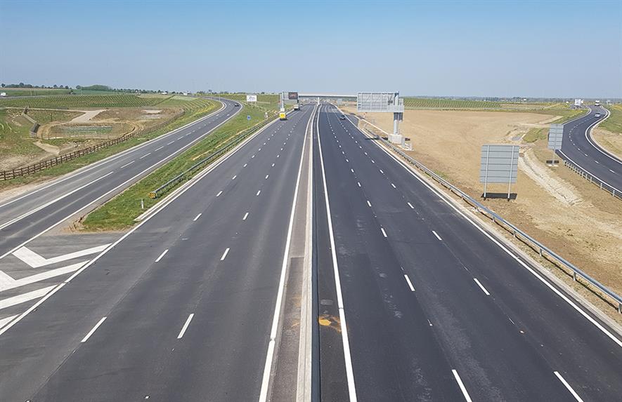 More than 1.6 million square metres of road was constructed and surfaced