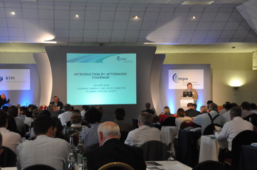 Richard Read: introducing the afternoon session (Image credit: Mineral Products Association)