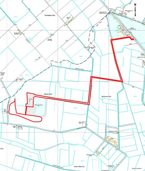 Sutton: application for sand and gravel extraction to increase capacity of reservoir approved (Image credit: Cambridgeshire County Council based on Ordnance Survey Mapping Crown Copyright AM66/10)