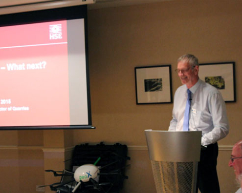 Roy Bush from the HSE stressed that health and safety in quarries should be constantly monitored