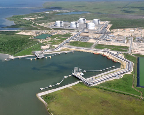 Cheniere Energy's shale oil site, Sabine Pass, US. Credit: Cheniere Energy